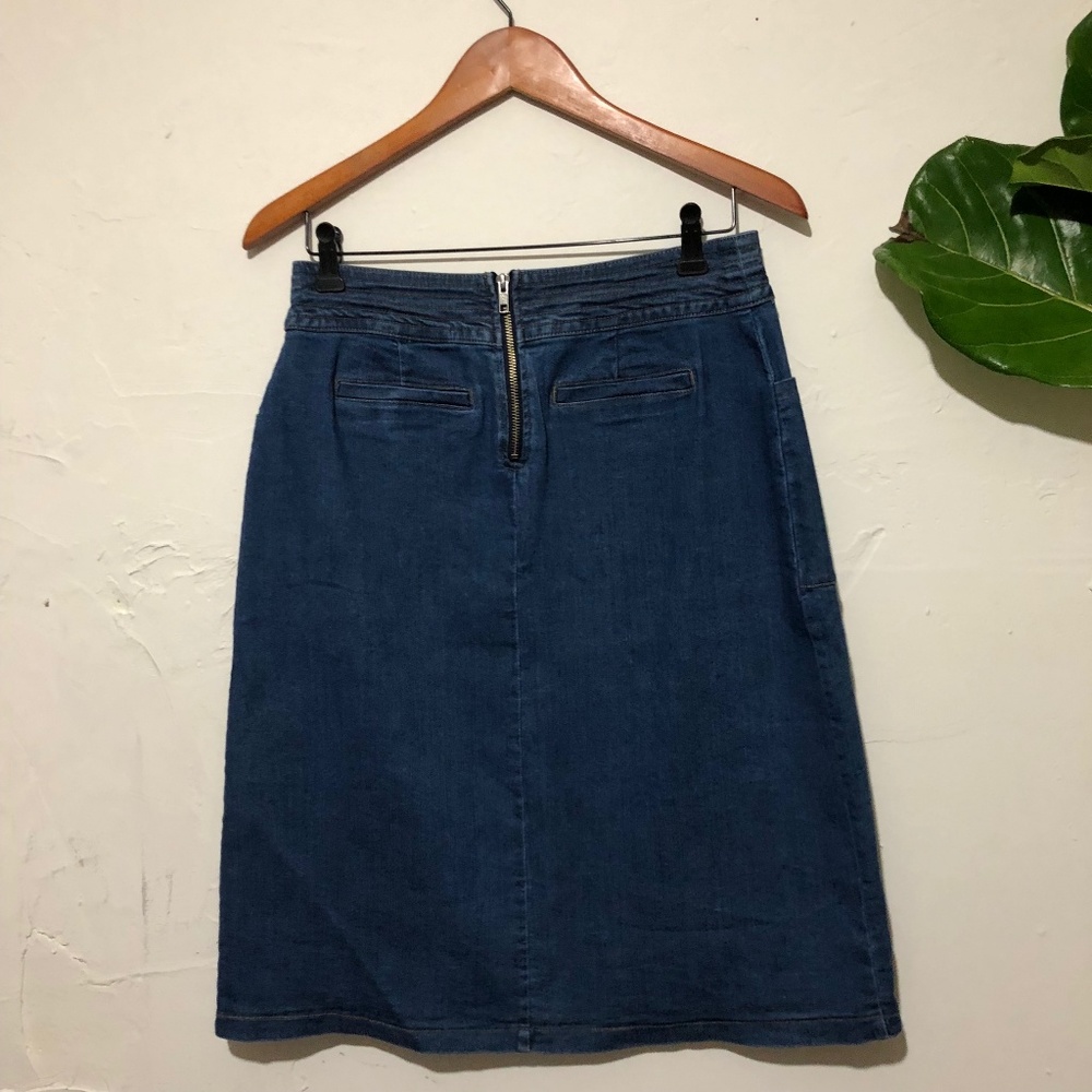 Universal Thread Front Slit Denim Skirt Size 8 - Picture 3 of 7